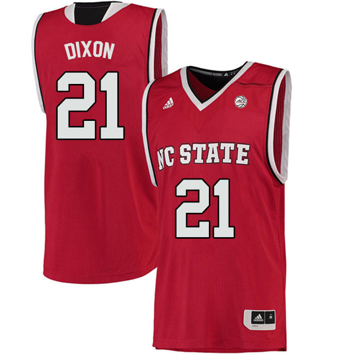 Men #21 Danny Dixon NC State Wolfpack College Basketball Jerseys Sale-Red